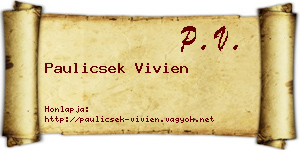 Paulicsek Vivien névjegykártya