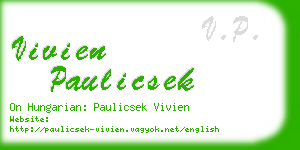 vivien paulicsek business card